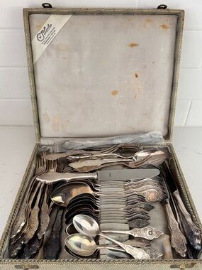 Vintage Robbe & Berking R&B 90 German Silverplate Flatware Set w/ Case